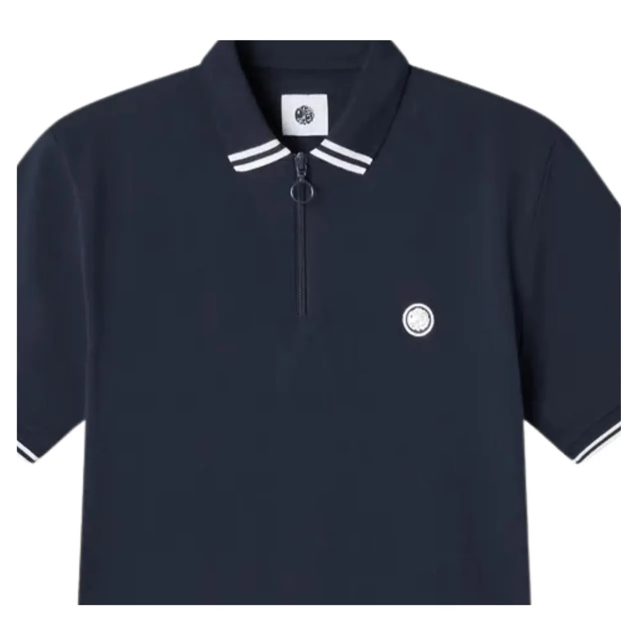 Pretty Green Mountfield Navy Zip Polo Shirt