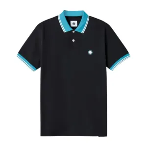 Pretty Green Tilby Contrast Collar Black Polo Shirt