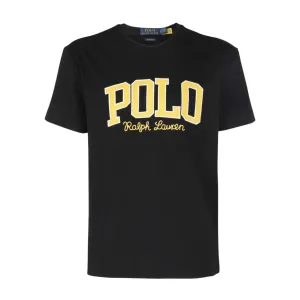 Ralph Lauren Graphic Embroidered Logo Black T-Shirt