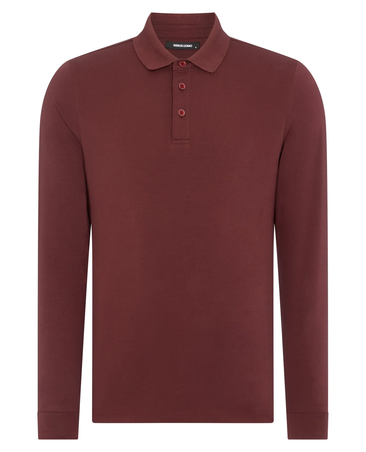 REMUS UOMO® Cotton Stretch Polo Shirt/Brick - New AW23