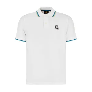 Sandbanks Badge Logo White Polo Shirt