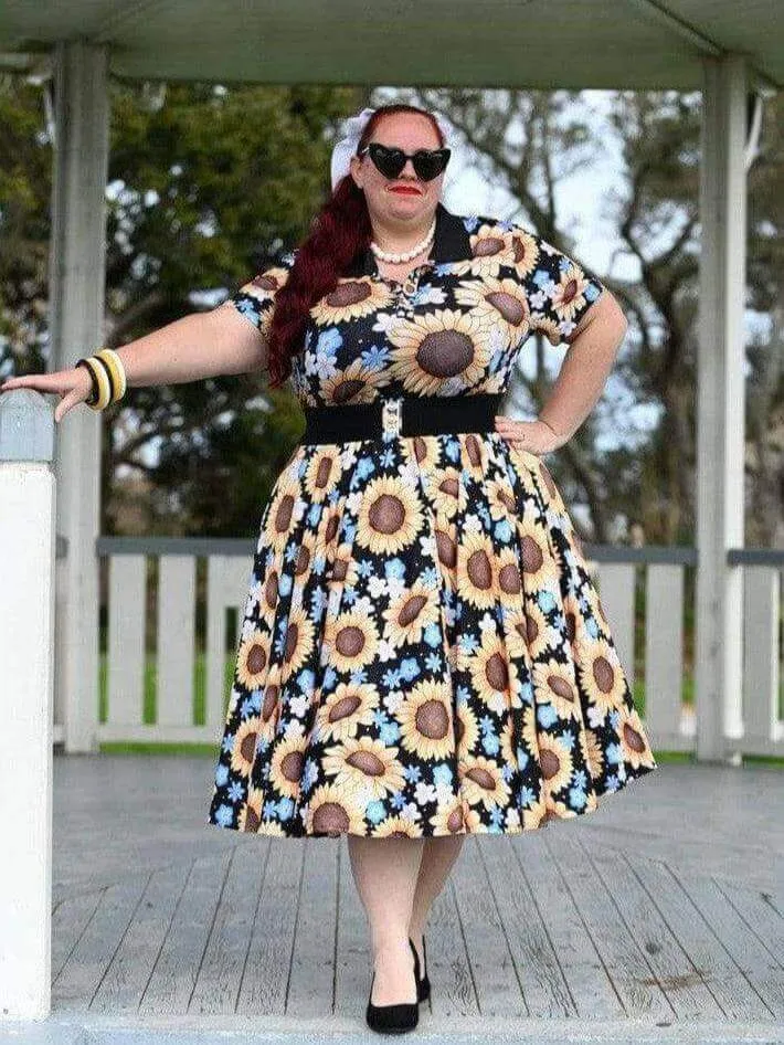 Sunflowers Full Circle Skirt