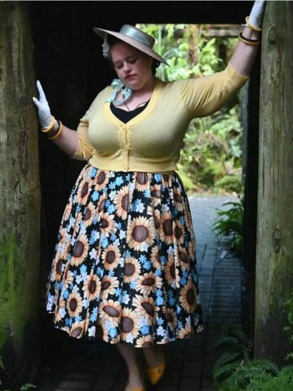 Sunflowers Full Circle Skirt