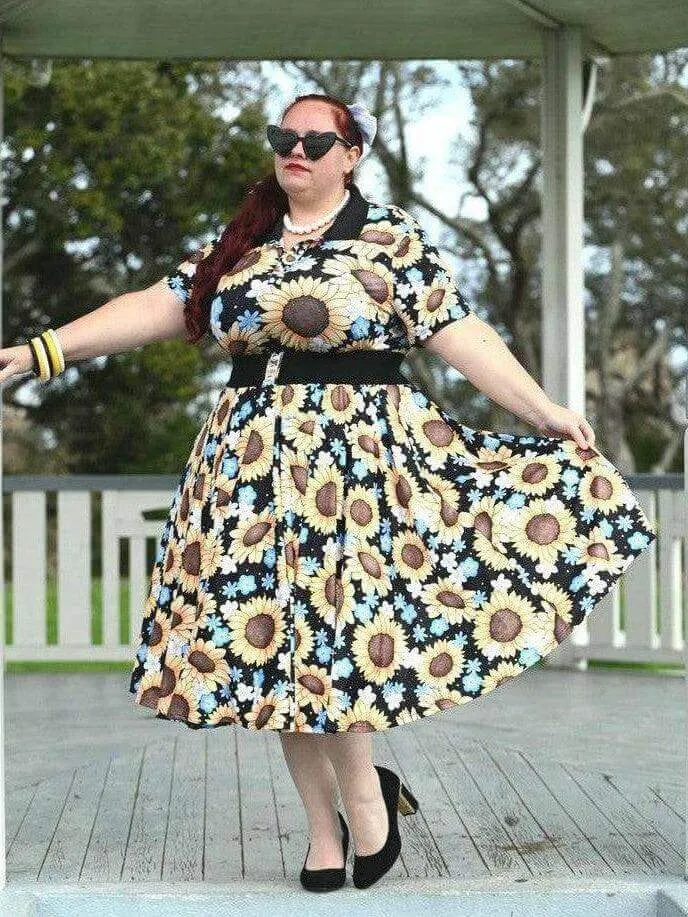 Sunflowers Full Circle Skirt