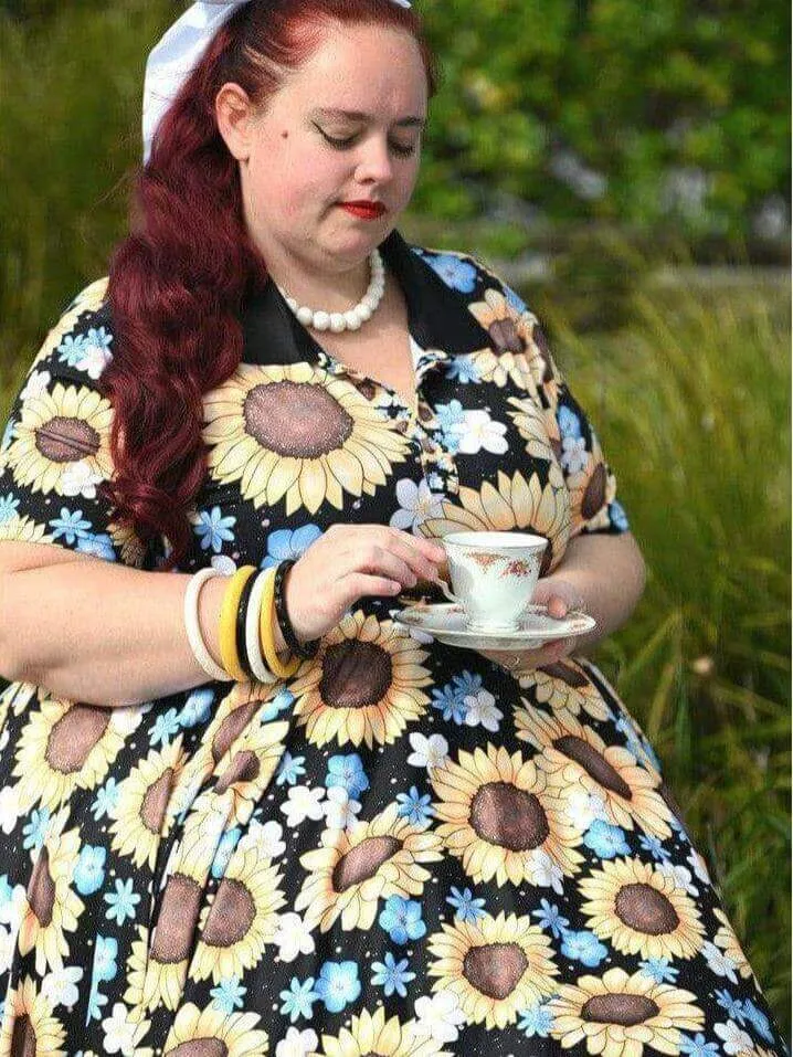 Sunflowers Full Circle Skirt