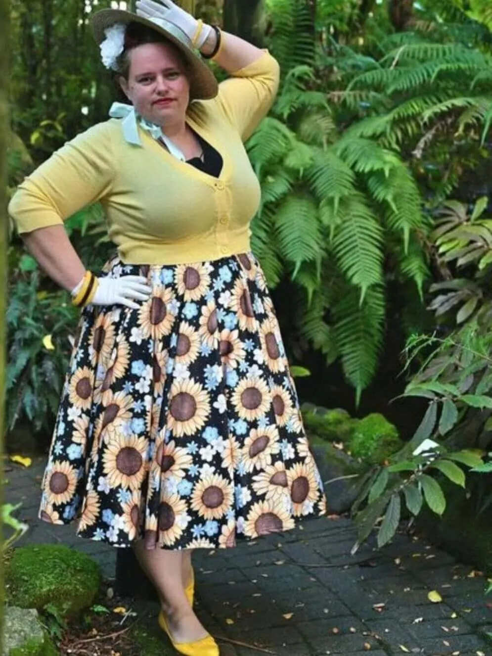 Sunflowers Full Circle Skirt