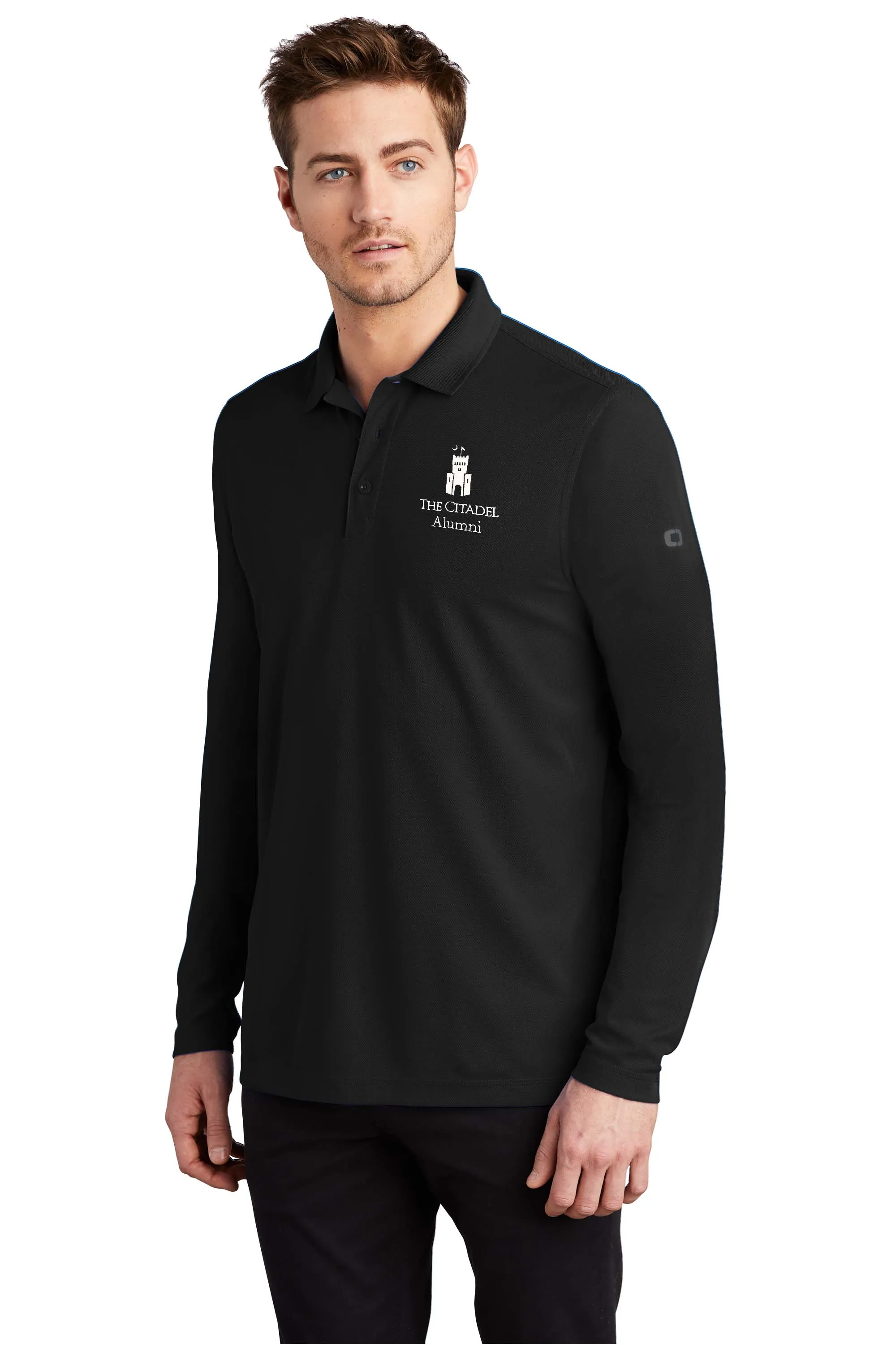 The Citadel Alumni, PT Barracks OGIO Men's Long Sleeves Embroidery Polo Shirt