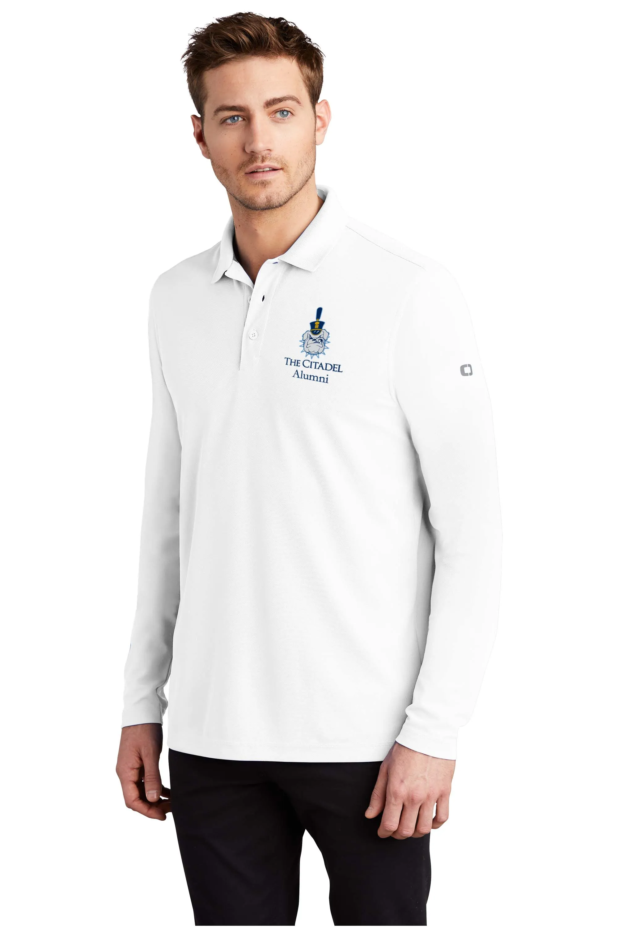 The Citadel, Alumni, Spike OGIO Men's Long Sleeves Embroidery Polo Shirt