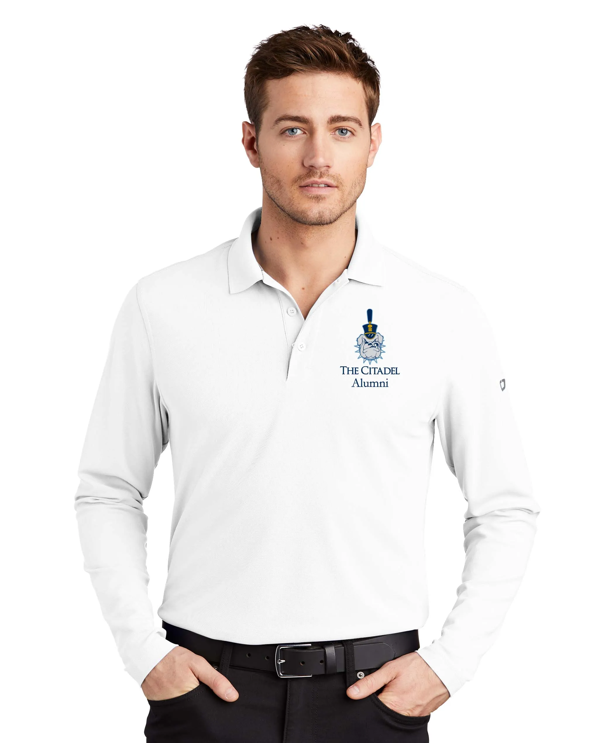 The Citadel, Alumni, Spike OGIO Men's Long Sleeves Embroidery Polo Shirt