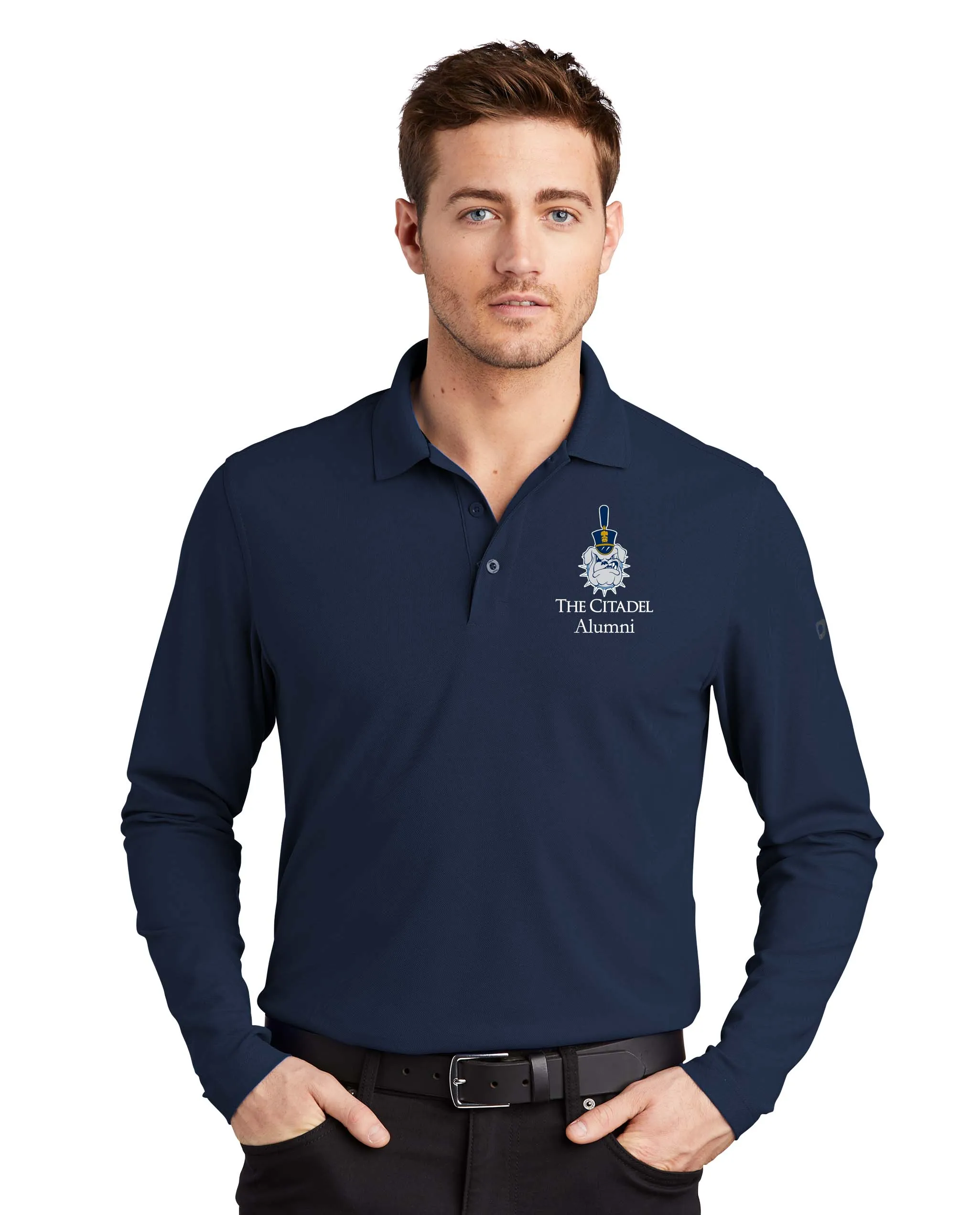 The Citadel, Alumni, Spike OGIO Men's Long Sleeves Embroidery Polo Shirt