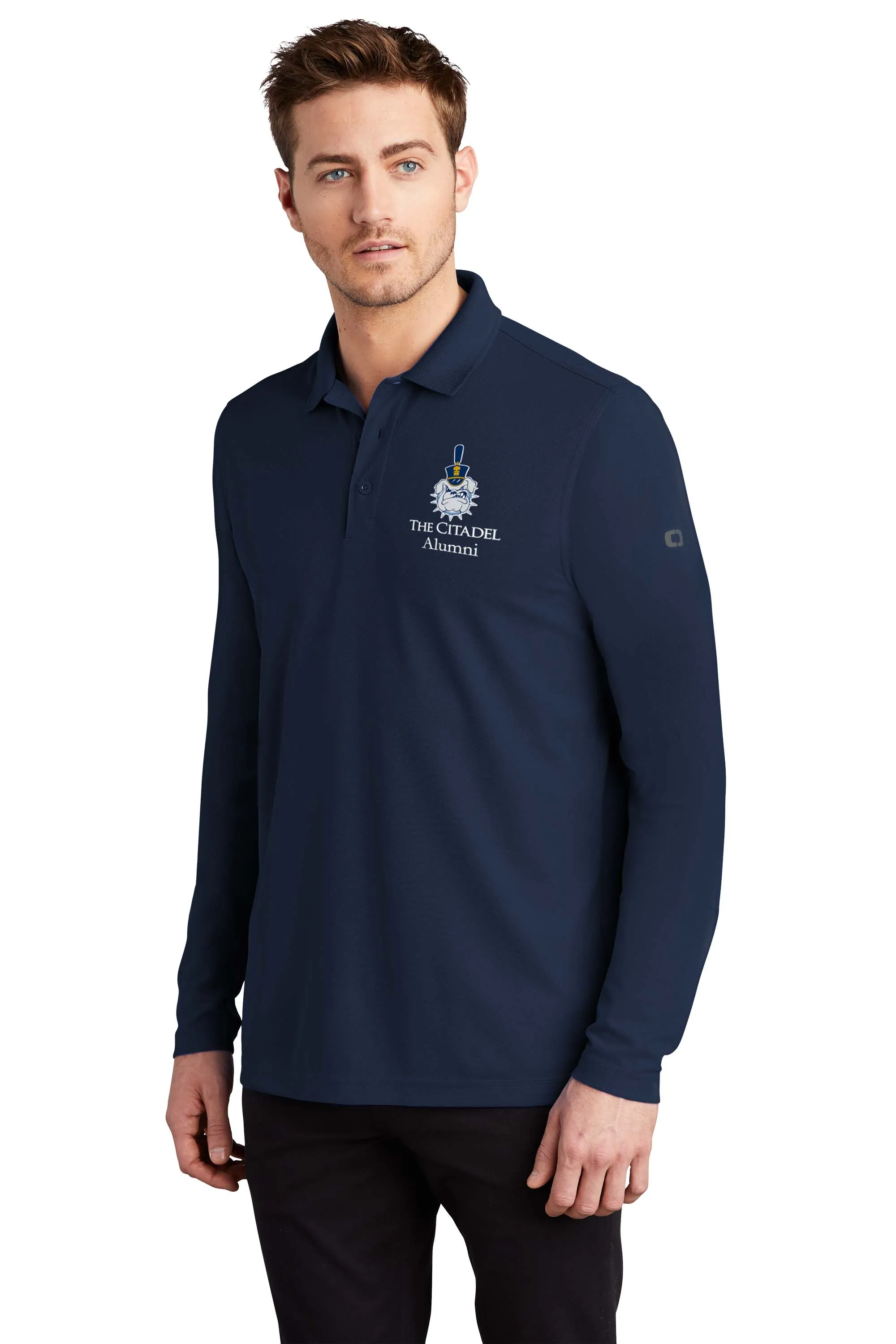 The Citadel, Alumni, Spike OGIO Men's Long Sleeves Embroidery Polo Shirt