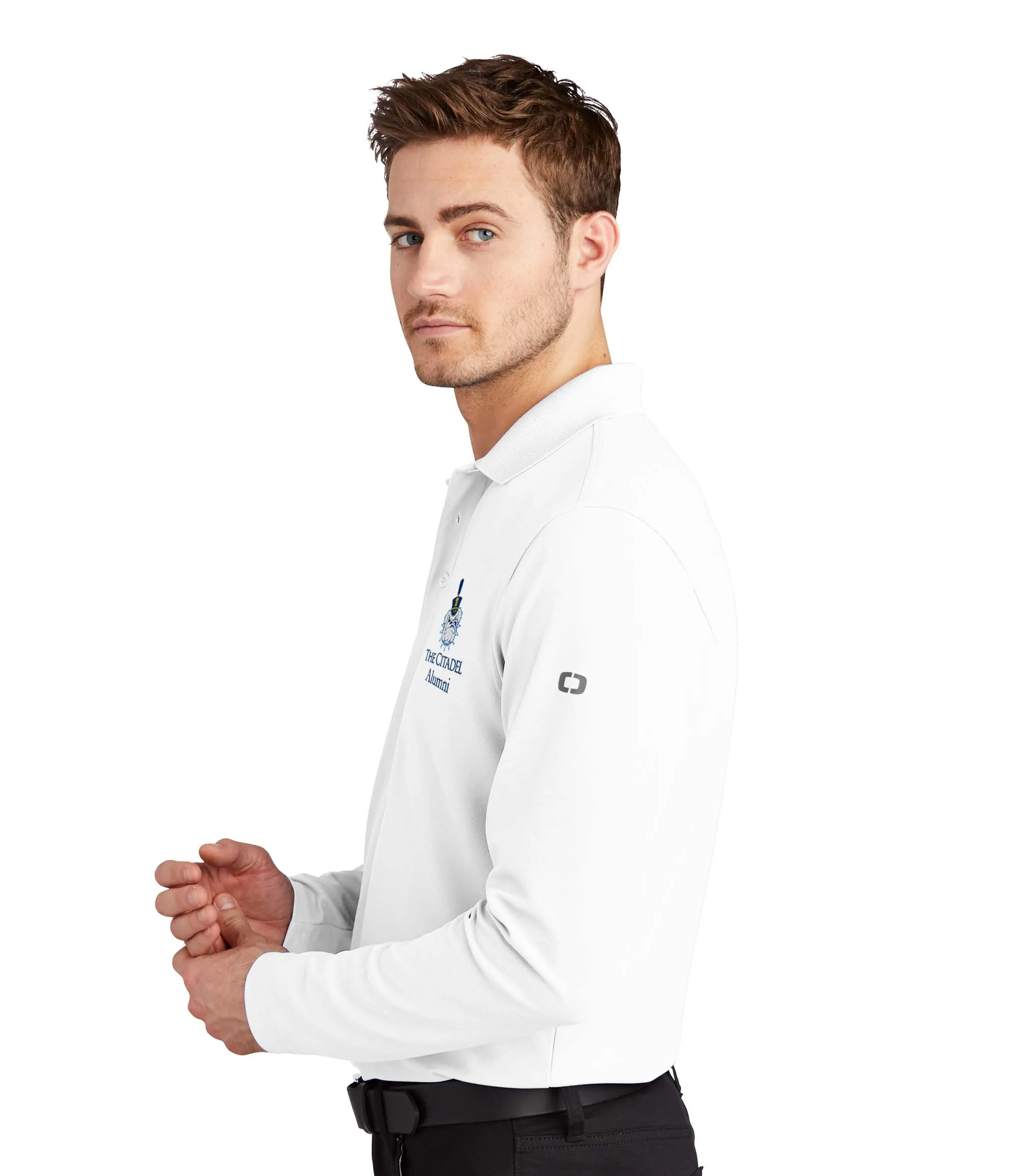 The Citadel, Alumni, Spike OGIO Men's Long Sleeves Embroidery Polo Shirt