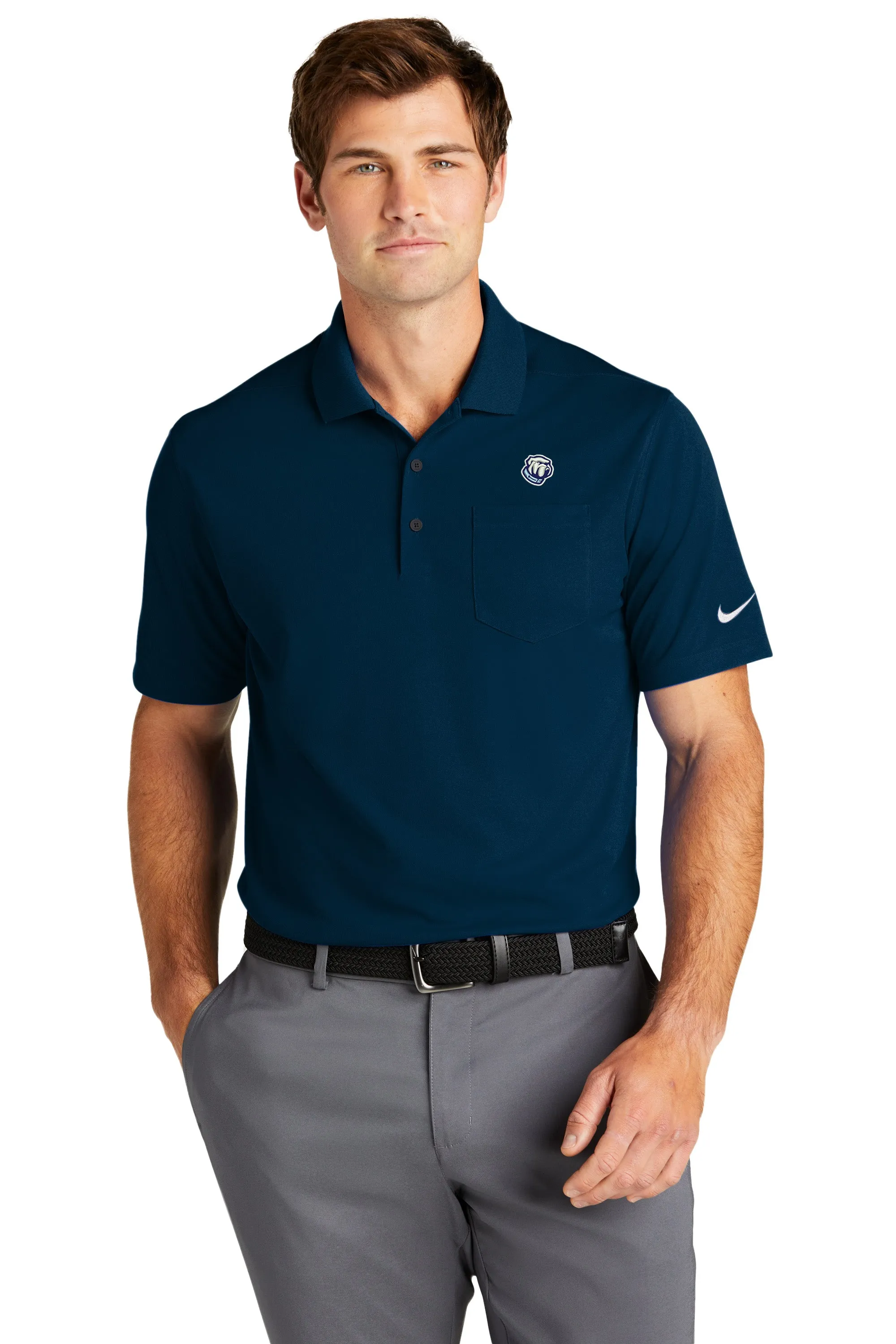 The Citadel Bulldog Nike Dri-FIT Micro Pique 2.0 Pocket Polo