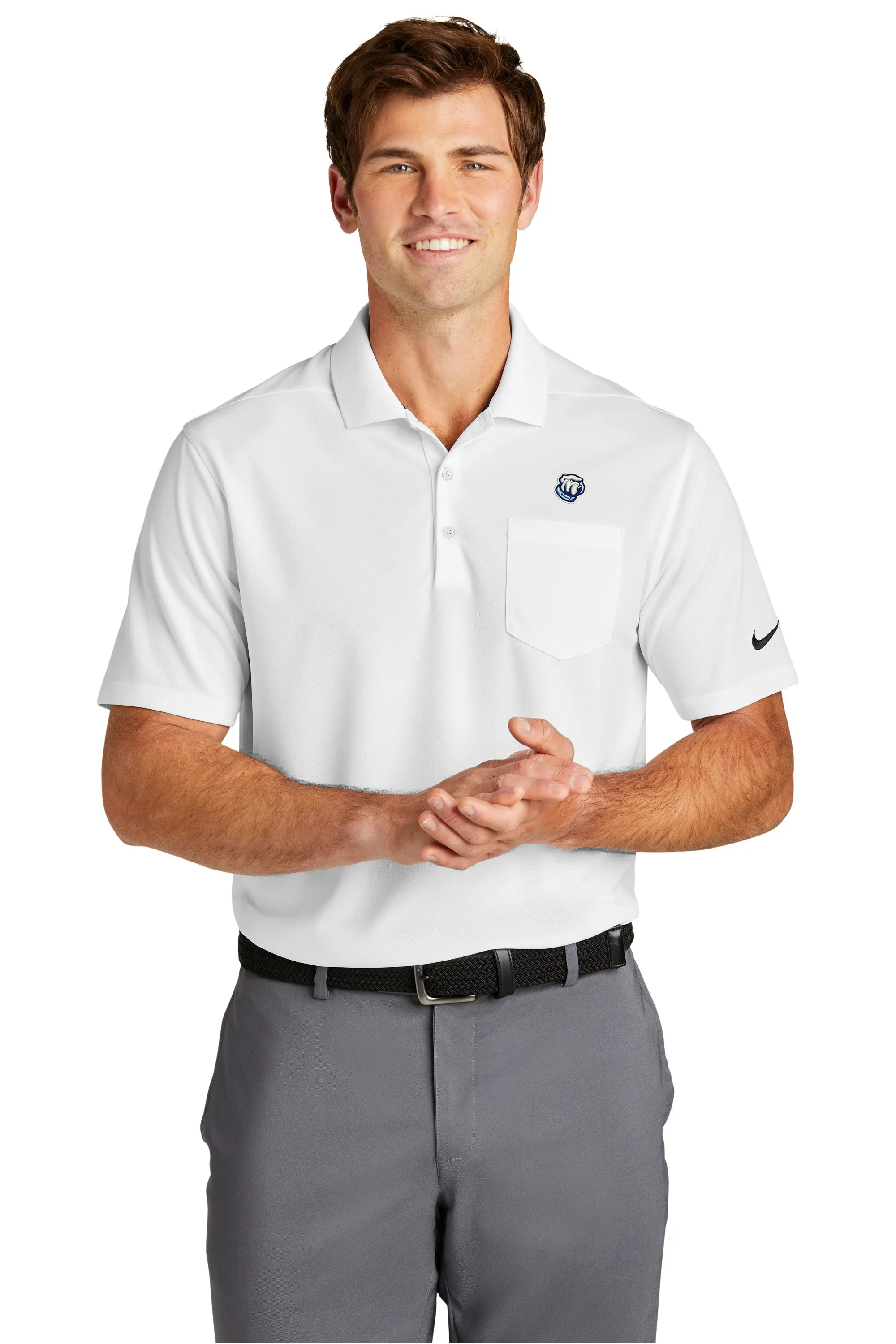 The Citadel Bulldog Nike Dri-FIT Micro Pique 2.0 Pocket Polo