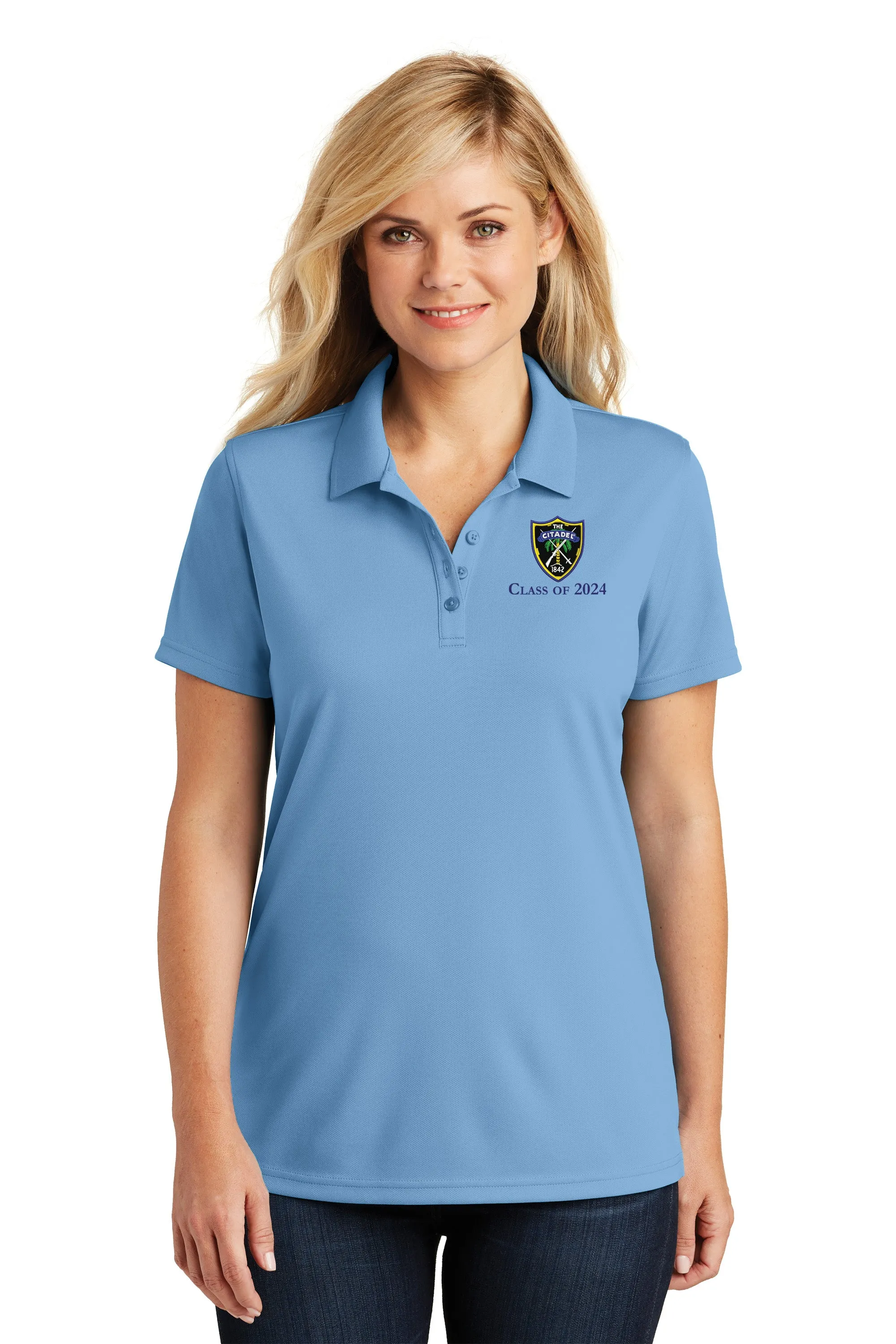 The Citadel, Shield, Class of 2024, Port Authority® Ladies Dry Zone® UV Micro-Mesh Polo Shirt