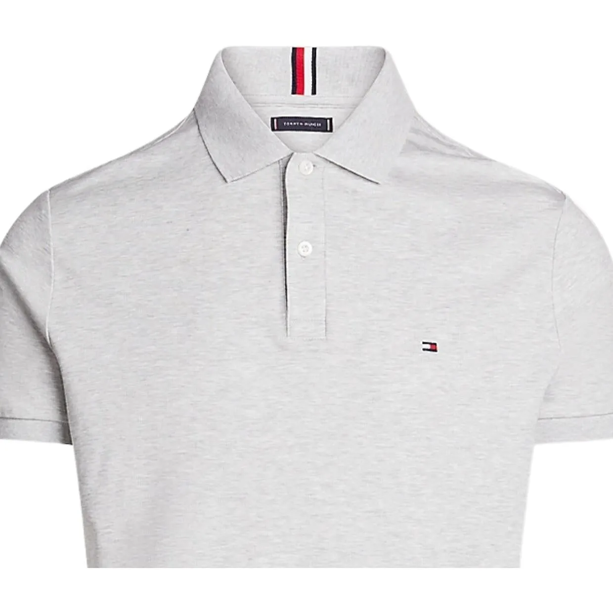 Tommy Hilfiger Liquid Cotton Essential Light Grey Heather Polo Shirt