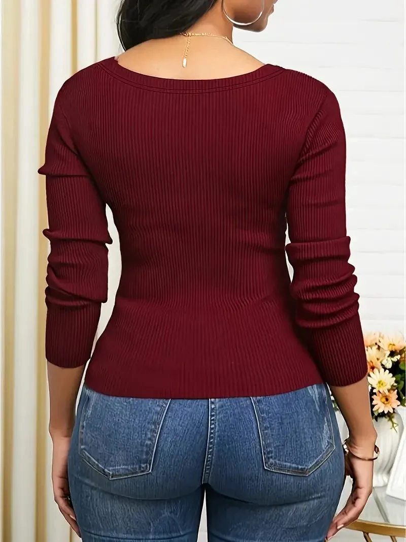 Trendy Cross-long-Sleeved V -neck Shirt