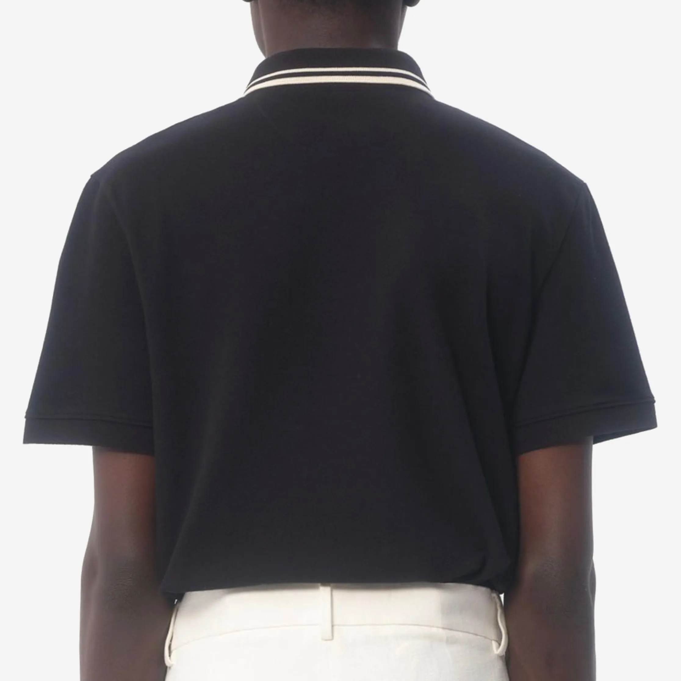 Valentino Cotton Piqué VLogo Patch Polo Shirt