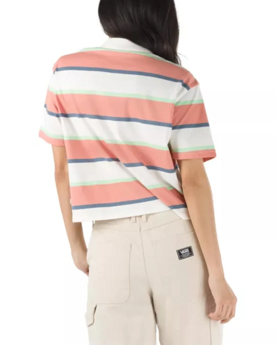 Women's Skate Stripe Polo T-Shirt - Marshmallow