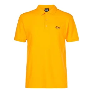 Yellow Polo Shirt with Black Logo