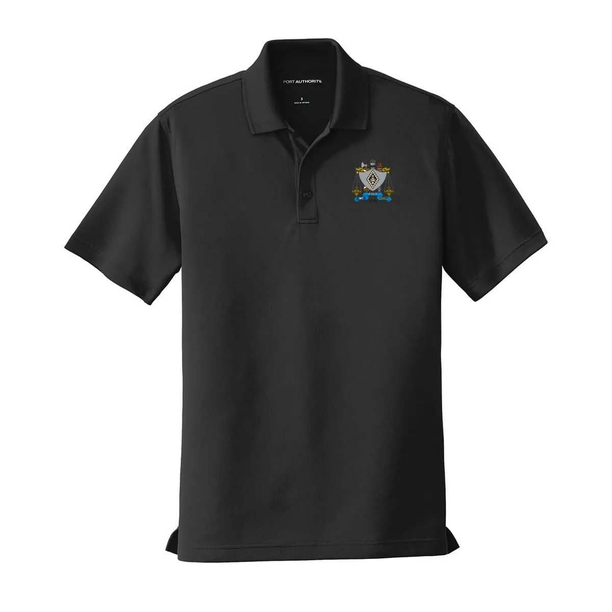 ZBT Crest Black Performance Polo